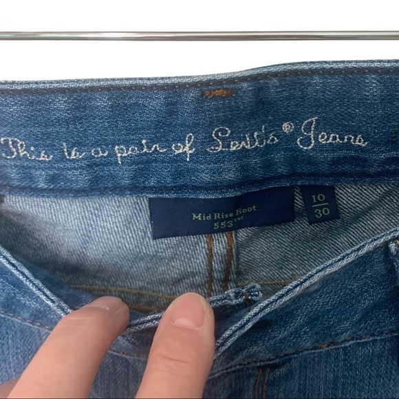 NWT LEVI’S Eco 553 Mid-Rise Boot Cut Jeans Size 10/30 - Picture 7 of 12